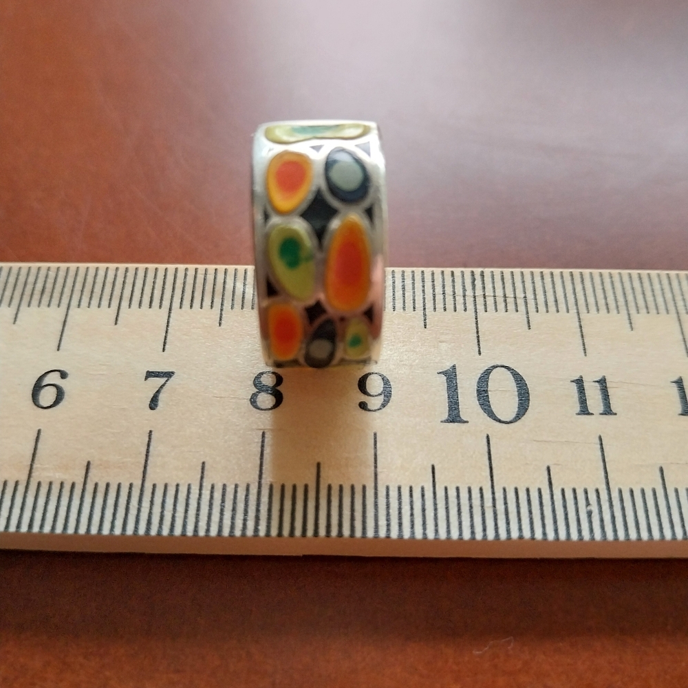 Sterling Silver Enamel Ring - Picture 12 of 15